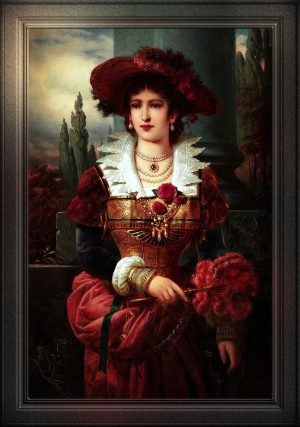 Portrait Of A Noble Lady by Franz Seraph Russ Classical Fine Art Old Masters Reproduction